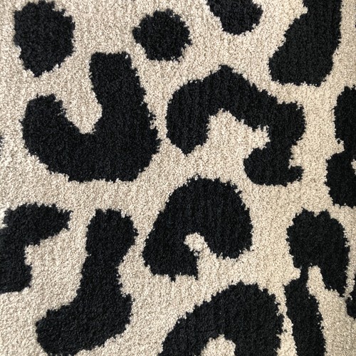 Neu Rachel Zoe Badteppich Set 17 x 24" & 21 x 34" schwarz hellbraun Gepard Leopard - Bild 5 von 5
