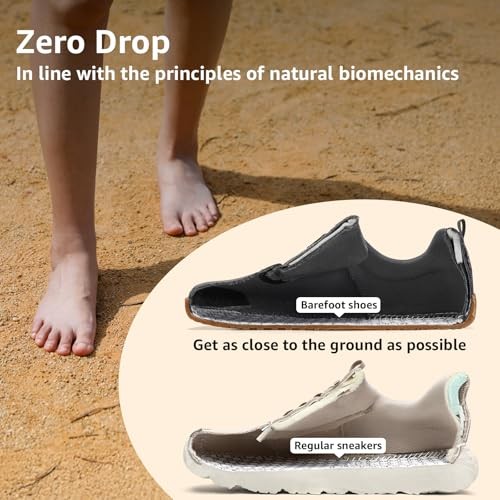 Wide Toe Box Barefoot Shoes Women Zero Drop Minimalist Walking Tennis - Picture 3 of 6