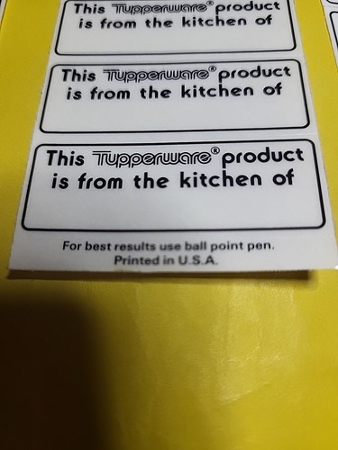 Set Of 6 Cards Of Tupperware "from the kitchen of" stickers. (36 Stickers) - Imagen 3 de 4