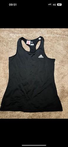 Adidas Sports Black And White Vest Top Children’s Size L (fits Women’s 6-8)