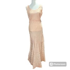 1930s vintage Antique Peachy Pink Slip Gown Size Small Please Read