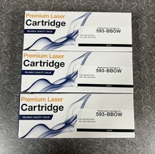 DELL Premium Laser Cartridges 593-BBOW-Black. Sold Together