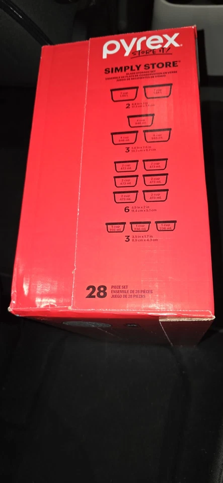 Pyrex Store It Simply Store Juego de almacenamiento de alimentos de vidrio de 28 piezas nuevo Foto 2 de 4