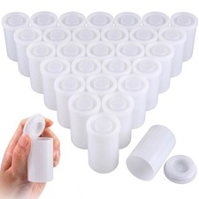 JOVITEC 30 Pieces Plastic Film Canister Holder, 35 mm Empty Camera Reel White