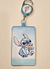 Disney Lilo  Stitch Stitch  Ice Cream Retractable Lanyard ID Holder NEW