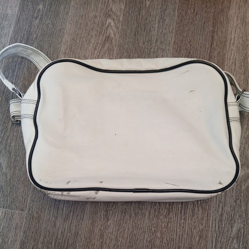ADIDAS UNISEX MESSENGER BAG AIRLINER RETRO TREFOIL LOGO WHITE BLACK VINTAGE - Picture 6 of 9