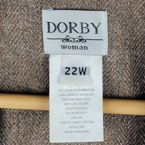 Tuta Dorby 22 gonna maxi svasata manica lunga bottoni giacca marrone tweed cura ufficio - Foto 12 di 13