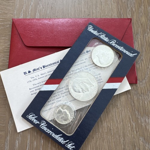 United States Bicentennial Silver Uncirculated Coin Set IKE Dollar JFK Quarter - Bild 21 von 24