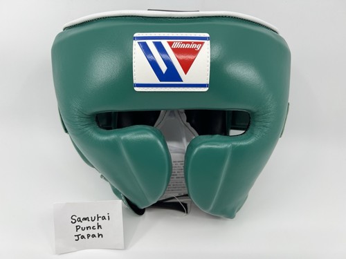 Winning Boxing Head Gear Face Guard Type CO-FG-2900 Size L Japan Green New - Picture 1 of 9
