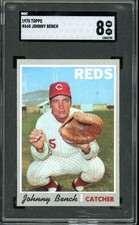 1970 Topps High #660 Johnny Bench Reds HOF SGC 8 NM-MT