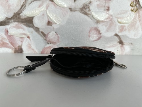 Franco Sarto Coin purse black and brown polyester fabric with zipper closure - Picture 10 of 15