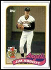 1989 Topps #573 Jim Abbott Rookie Card RC