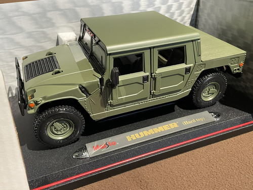 1/18 Maisto Hummer Humvee H1 4 Doors Hard Top Green Rare New - Picture 2 of 3