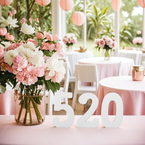 3 Stück Deko stehende Buchstaben Scheiben DIY Hochzeit Holz Zahlen - Bild 4 von 12