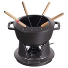 staub "Fondue Set Black 18cm" Fondue Cast Enamel Pot [Authorized Japanese Produc
