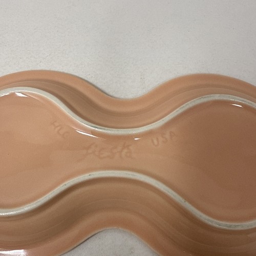 Fiestaware Salmon Apricot Pink Cream & Sugar Bowl & Tray - Picture 20 of 23
