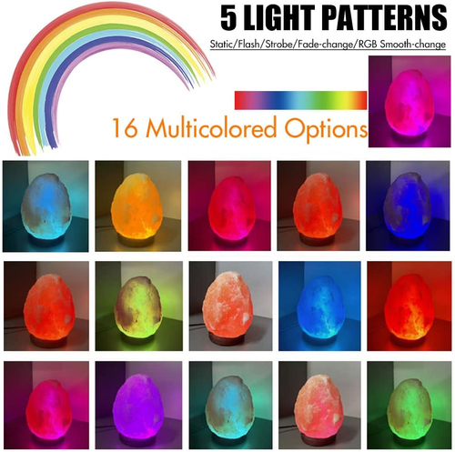Best Himalayan Salt Lamp Night Light Rock 16 Colors Changing Updated USB Remote - Picture 3 of 8