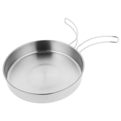 Stainless Steel Steak Frying Pan Outdoor Cooking Pot Portable Cooking Utensil - Picture 7 of 12