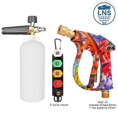 #ad #ad High Pressure Water GunGraffiti Design1L Foam Spray Gun 1 4quot; Quick Nozzle Set $60.00
