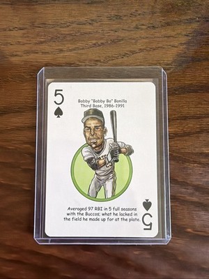 Bobby Bonilla Card Pittsburgh Pirates Hero Decks Playing Card  Baseball Card