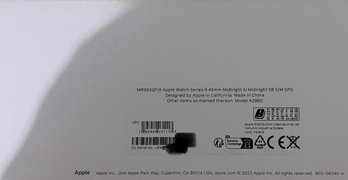 Apple Watch Series 9 45mm Boîtier en Aluminium avec Bracelet Sport - Minuit, M/L - Afbeelding 10 van 10