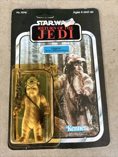 STAR WARS ROTJ Logray Ewok 1983 Vintage Kenner Sealed Card 65B MOC New Original