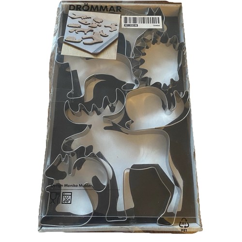 Ikea Drommar Vinterkul Metal Forest Animal Cookie Cutters Boxed Monika Mulder - Picture 2 of 24