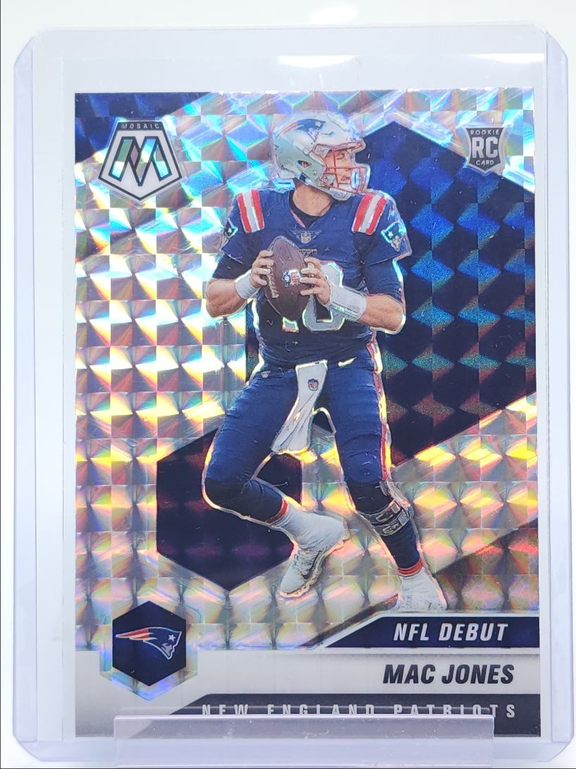MAC JONES 2021 MOSAIC NFL DEBUT ROOKIE SILVER PRIZM PATRIOTS RC Q5835