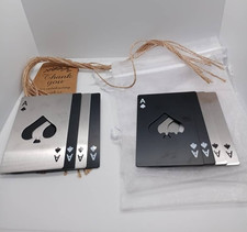 Ace of Spades Credit Card Bottle Opener – 4 PCS Set with Gift Packaging