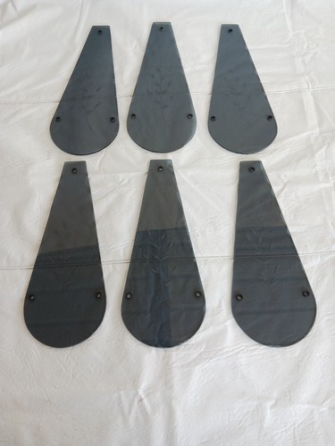 Dark Smoke Glass 3 Way Touch Lamp Etched Wheat Replacement Panel 3 Hole 6 AVAILA - Picture 4 of 4