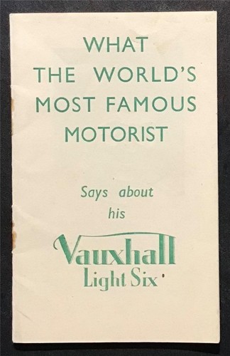 VAUXHALL LIGHT SIX Car Publicity Brochure MAY 1935 #VA594/7/35 - Picture 1 of 4
