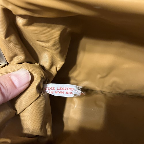 Borsa vintage Hong Kong in pelle marrone rosso - Foto 7 di 11