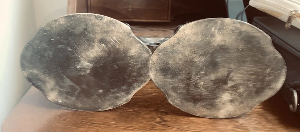 Par de candelabros de plata esterlina Reed & Barton patrón blanco hepple 12" de alto 562 Foto 3 de 4