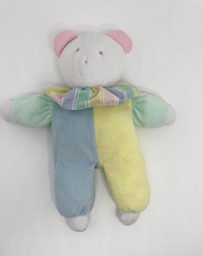 Vintage Pastel Terry Cloth Bear Plush Stuffed Animal with Ruffle Collar by Eden - Bild 6 von 12