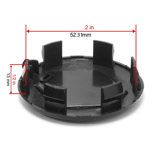 4pcs 57mm(2.24in) / 52mm(2.06in) Wheel Center Caps Replacement Car Rims Caps - Picture 3 of 6