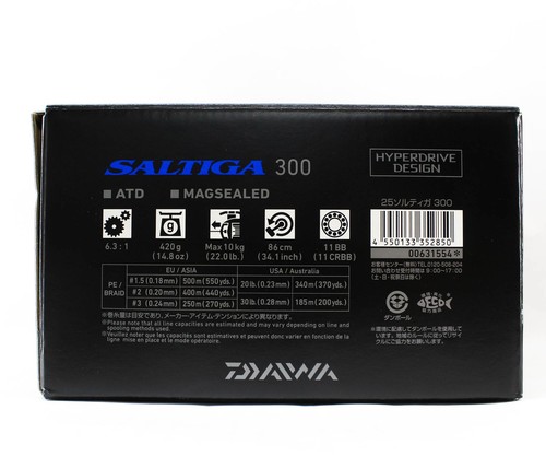 Daiwa Reel Baitcast 25 Saltiga 300 Right Hand (2850) - Imagen 6 de 6