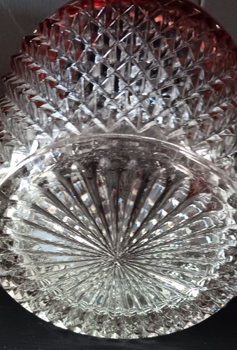 Indiana Glass Diamond Point Ruby Flash Pitcher & Ice Bucket. No Chips Or Cracks - Picture 7 of 8
