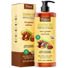 32 Fl Oz EWG Verified 100 Pure Jojoba Carrier Oil - Unrefined, Hexane-Free, C