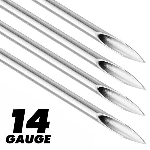 100 Mix Body Piercing Needle Sizes 12g, 14g, 16g, 18g and 20g (20 pcs each) - Picture 6 of 9