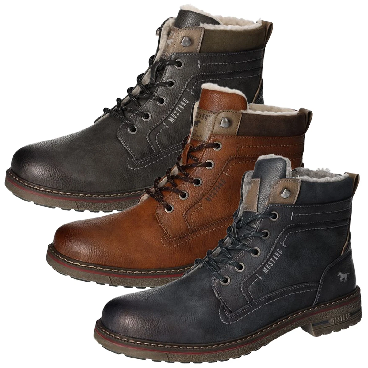 MUSTANG Stivaletti Uomo 4186-501 – Bassi In Sintetico, Comodi E Versatili, Stile Moderno
