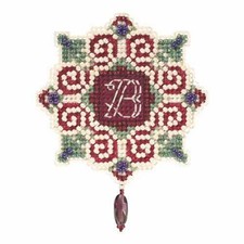 Christmas Letter Beaded Cross Stitch Ornament Kit Mill Hill 2015 MH185302
