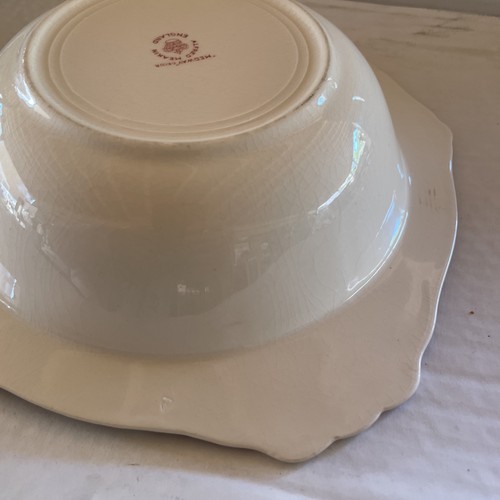 Vintage Alfred Meakin England Medway Decor Pink Bowl 10.5” China Dinnerware - Picture 7 of 9