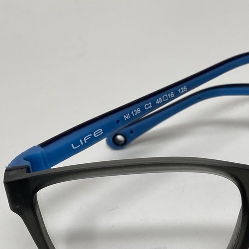 LIFE KIDS EYEWEAR NI 138 C2 48-16-125 GRAY BLACK BLUE EYEGLASSES 138U - Picture 2 of 5