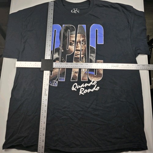 Camisa Qpac Quando Rondo Grande XXL Rapero Camiseta Negra Rara Difícil de Encontrar ¡Buen Estado! - Imagen 3 de 5