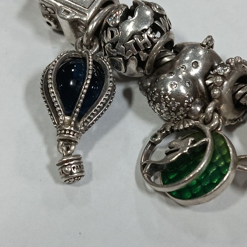 PANDORA Damen Bettelarmband Silber mit verschiedenen Charms - Bild 8 von 11