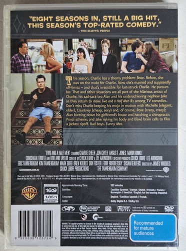 Two And A Half Men Season 8 DVD Set 2 Discs Region 4 PAL Free Fast Despatch Post - Picture 2 of 8