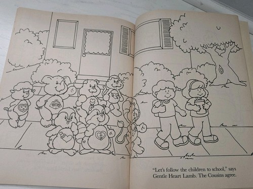 Vintage 1985 Care Bears Cousins Day & Night Coloring Book Original NOS - Picture 8 of 8