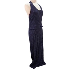 Scott McClintock Millennium 2000 Halter Gown Womens 12 Blue Sparkle Sequin Y2K