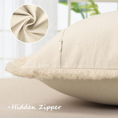 Pillow Covers 18x18 Set of 2 Throw Pillow Covers 18" x 18" (Pack of 2) Beige - Bild 3 von 6