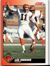 Lee Johnson 1991 Score Football Cincinnati Bengals